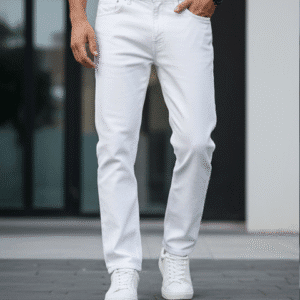Exclusive White Regular Fit Mens Jeans for Men