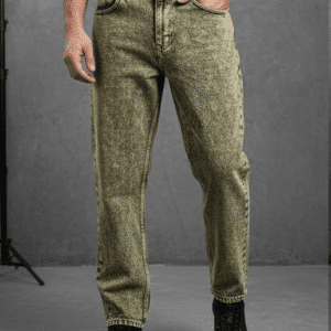 Smart Feded Yellow Moom Fit Mens Jeans for Men