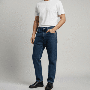 Modern Dark Blue Baggy Fit Mens Jeans for Men