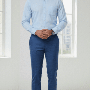 Trendy Blue Narrow Fit Formal Pant for Men