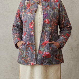 Elegant Dark Pink Full Sleeves Printed Jacket for Women