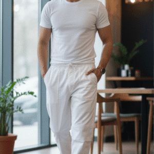 Stylish White Parashoot Mens Casual for Men