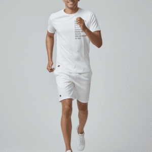 Premium White Left Side - Print Mens Cord-Set for Men