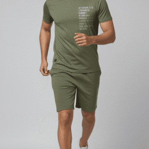 Classic Green Left Side - Print Mens Cord-Set for Men