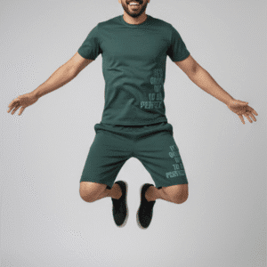 Modern Dark Green Left Side - Print Mens Cord-Set for Men