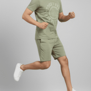 Classic Light Green Front - Printed Mens Cord-Set for Men