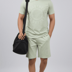 Premium Green Front - Printed Mens Cord-Set for Men