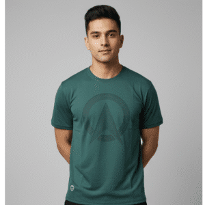 Stylish Green R- Neck C-Printed Mens T-Shirts for Men