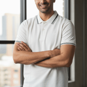 Classic White Polo Nack Mens T-Shirts for Men