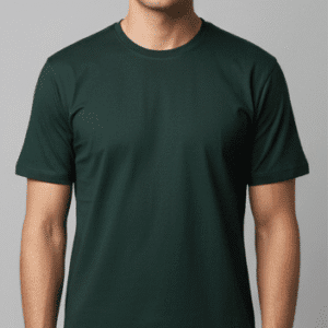 Exclusive Dark Green Plain Mens T-Shirt for Men