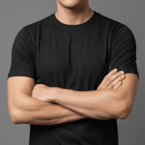 Premium Black Plain Mens T-Shirt for Men