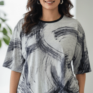Chic Light Grey Printed Co-Ordset Co-Ordset for Women