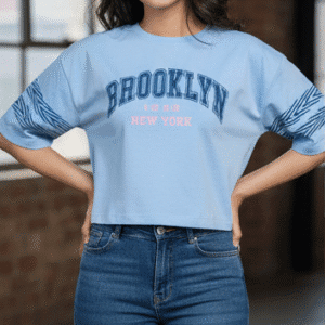 Stylish Sky Blue Regular Top Top for Women