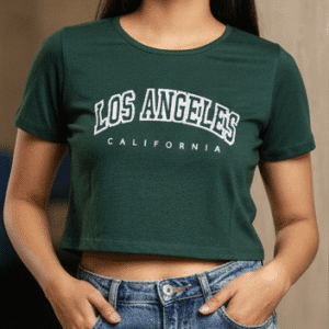 Stylish Dark Green Crop Top Top for Women