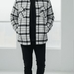 Trendy White Zipper Mens Jacket for Men