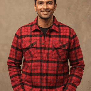 Refined Red Zipper Mens Jacket for Men