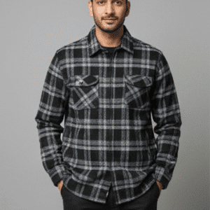 Trendy Black Zipper Mens Jacket for Men