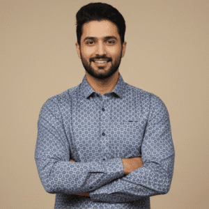 Classic Dark Blue Casual Full Sleeves Printed Shirt Mens Shirt for Men