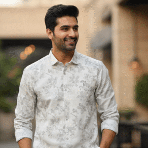 Classic Light Green Casual Full Sleeves Printed Shirt Mens Shirt for Men