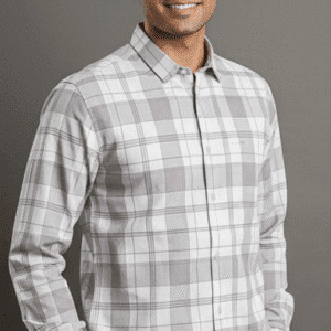 Modern Grey Checks Shirt Mens Shirt for Men