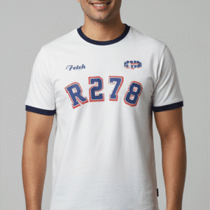 Elegant White Plain Mens Tshirt for Men