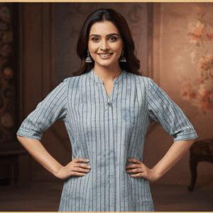 Stylish Grey Printed Casaul Flared Top Tops for Women