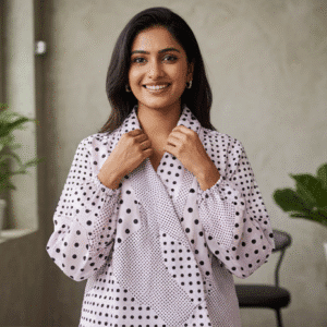 Stylish White Printed Casual Top Top for Women