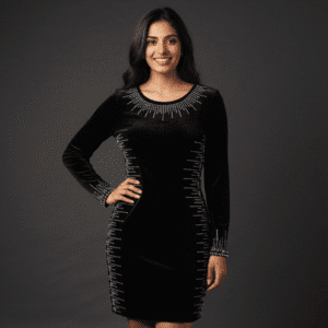Elegant Black Party Wear Dress for Women