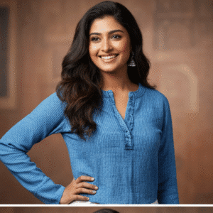 Stylish Blue Crop Top Top for Women