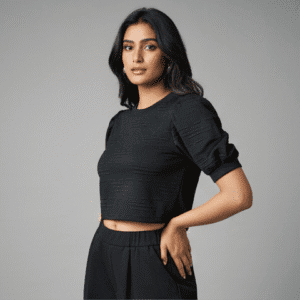 Stylish Black Crop Top Top for Women