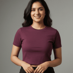 Stylish Wine Crop Top Top for Women