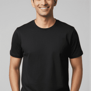Premium Black Round Nack Mens T-Shirt for Men