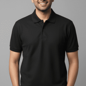 Classic Black Polo Nack Mens T-Shirt for Men