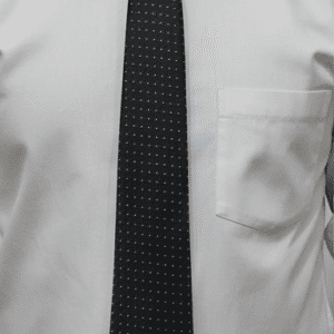 Black Solid Formal Tie for Office & Events