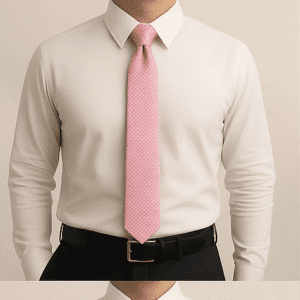 Pink Solid Formal Tie for Office & Events