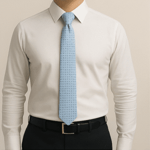 Sky Blue Solid Formal Tie for Office & Events
