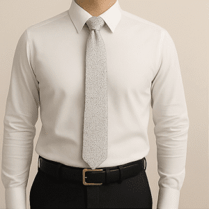 Light Grey Solid Formal Tie for Office & Events