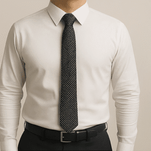 Dark Grey Solid Formal Tie for Office & Events