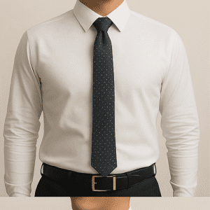 Grey Solid Formal Tie for Office & Events