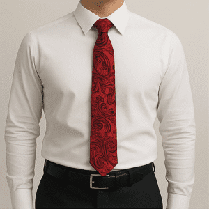 Red Solid Formal Tie for Office & Events