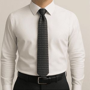 Dark Grey Solid Formal Tie for Office & Events