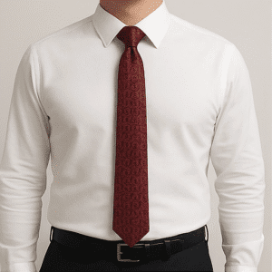 Maroon Solid Formal Tie for Office & Events