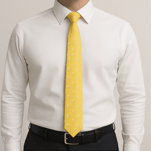 Yellow Solid Formal Tie for Office & Events