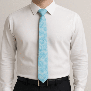 Sky Blue Solid Formal Tie for Office & Events
