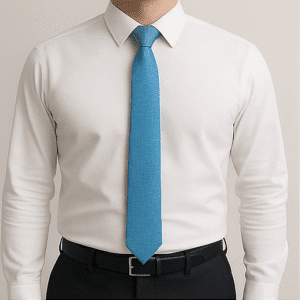 Sky Blue Solid Formal Tie for Office & Events