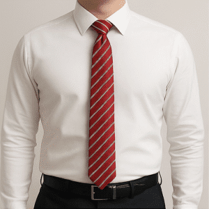 Red Solid Formal Tie for Office & Events