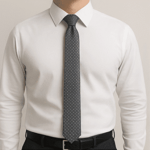 Grey Solid Formal Tie for Office & Events