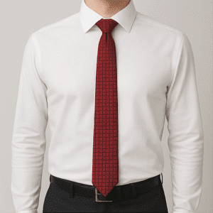 Red Solid Formal Tie for Office & Events