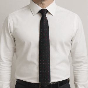Black Solid Formal Tie for Office & Events
