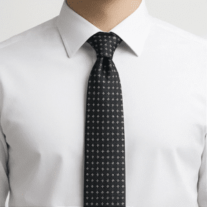 Black Solid Formal Tie for Office & Events